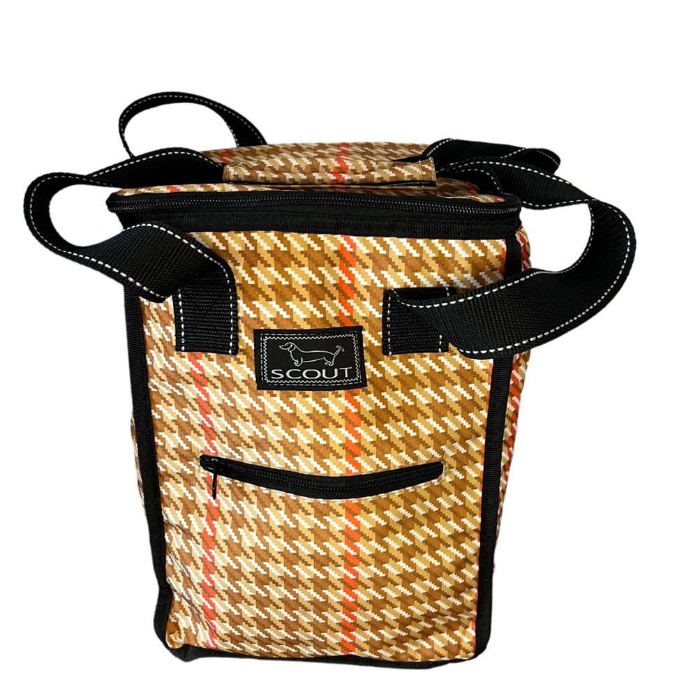 Scout Insulated Soft Cooler Picnic Bag Top Handle Herringbone Pattern